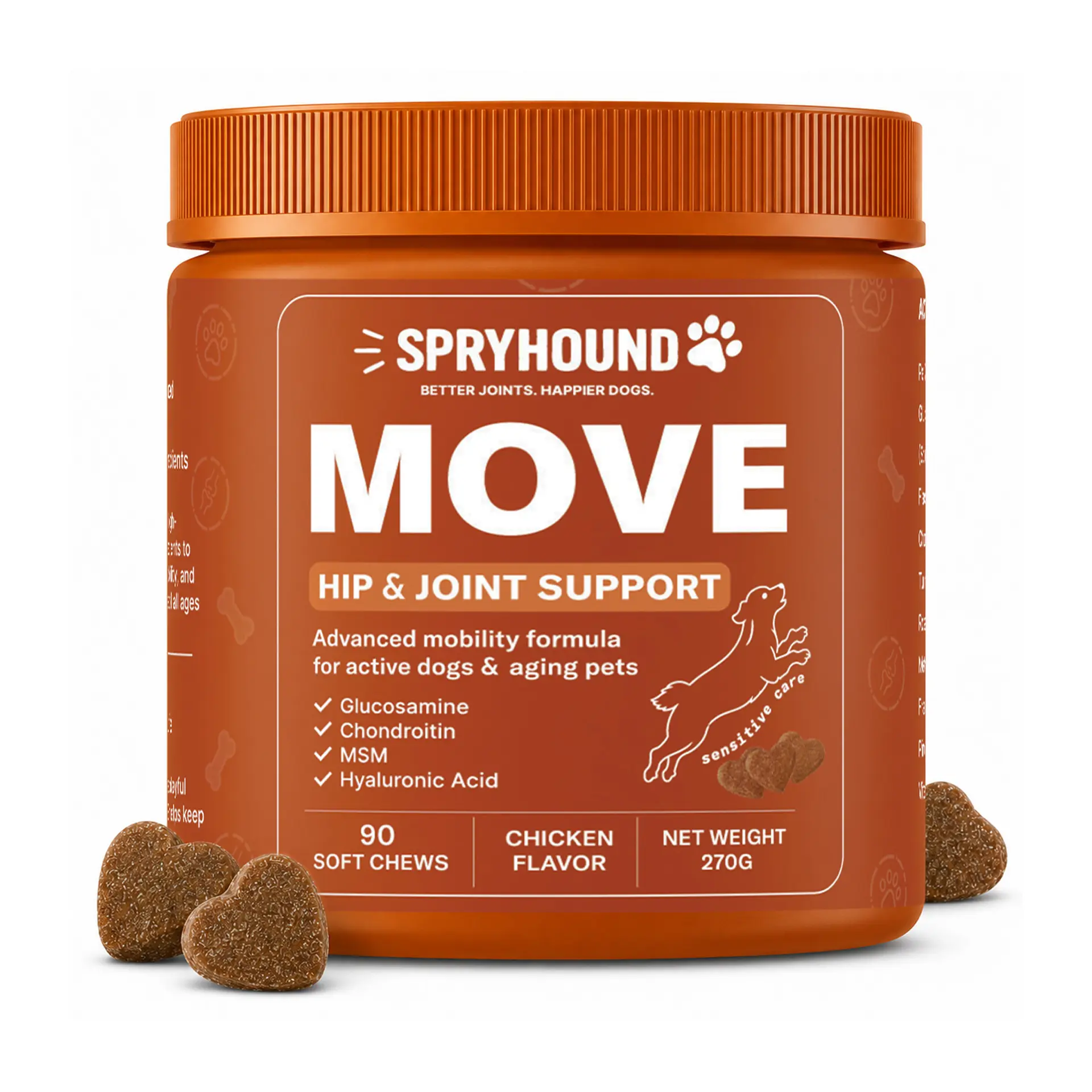 Pot SpryHound MOVE Heup & Gewrichten met soft chews